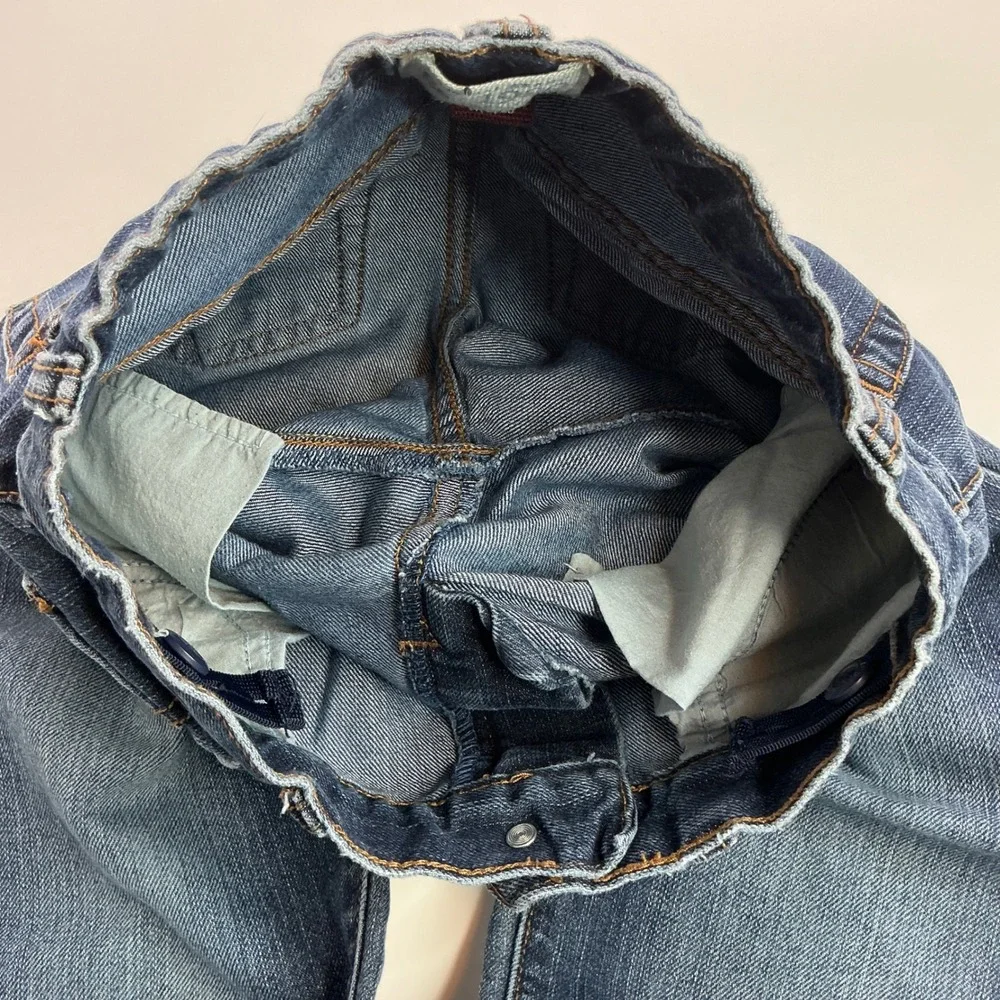 Childrens Place Blue Straight Leg Jeans Kids Size 8 Adjustable Waist Denim